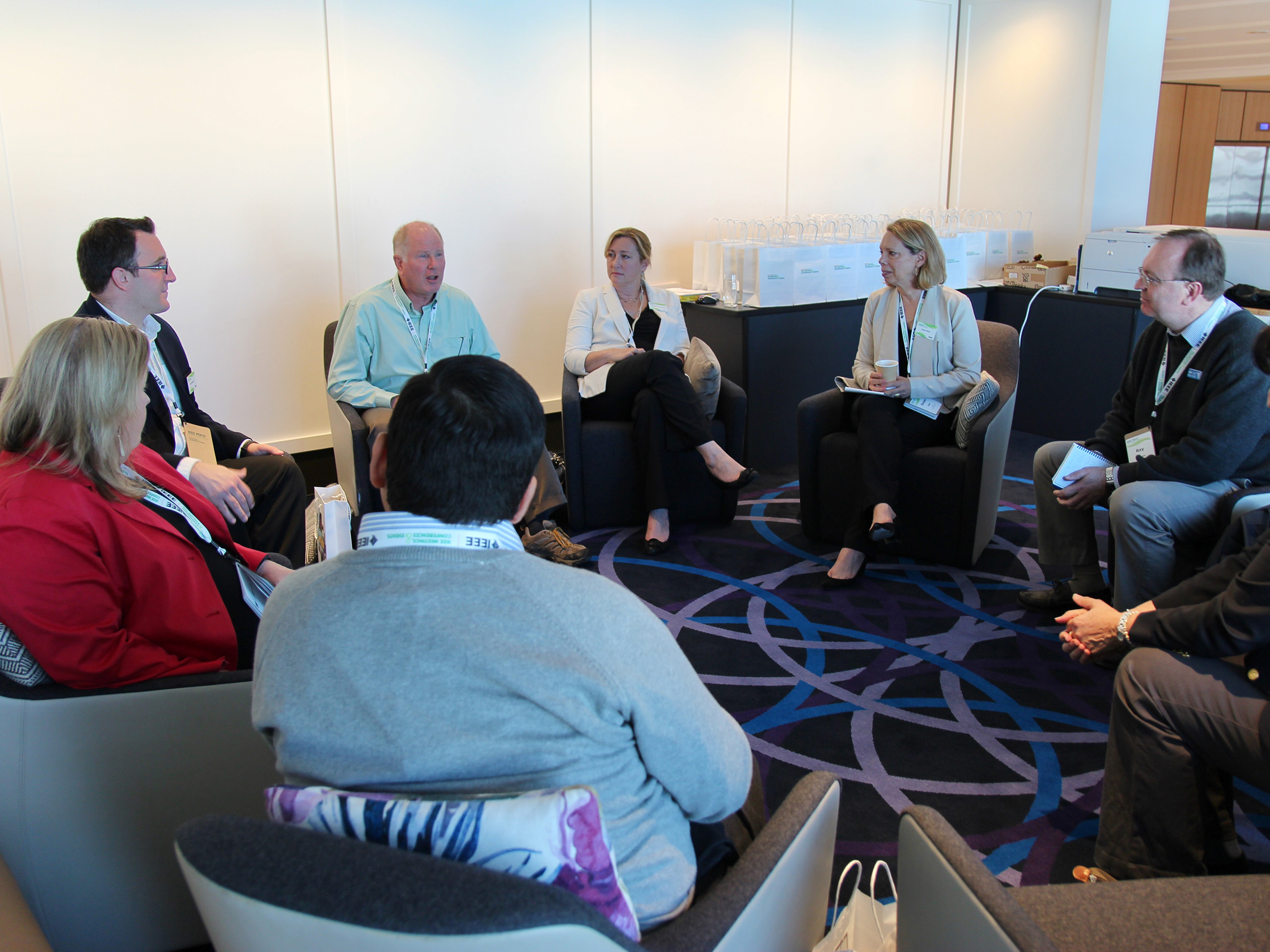 People in a circle having a discussion