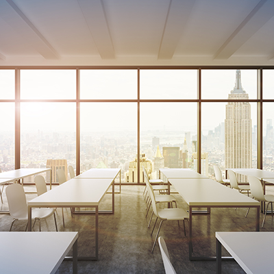 meeting room with nyc in background